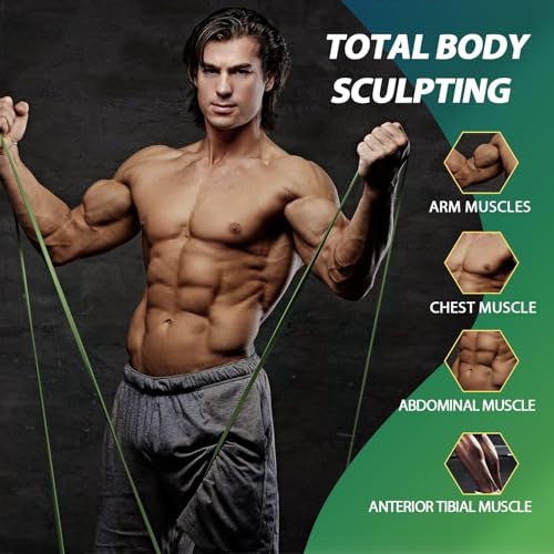 Image of LEEKEY Resistance Bands, Exercise Bands with Handles,Pull Up Assist Bands - Band Set with Door Anchor - Bands for Working Out,Band for Men and Women Fitness Training,Home Workouts