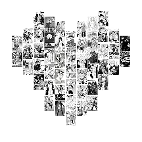 Kit de colagem de parede com imagem de anime 50 peças - Pôster estético de anime 10 x 15 cm, painéis