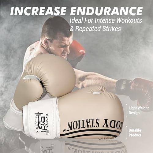 Image of Boxing Gloves - Faux Leather Training Gloves with Hook and Loop Velcro Closure for Long-Lasting Strength and Durability