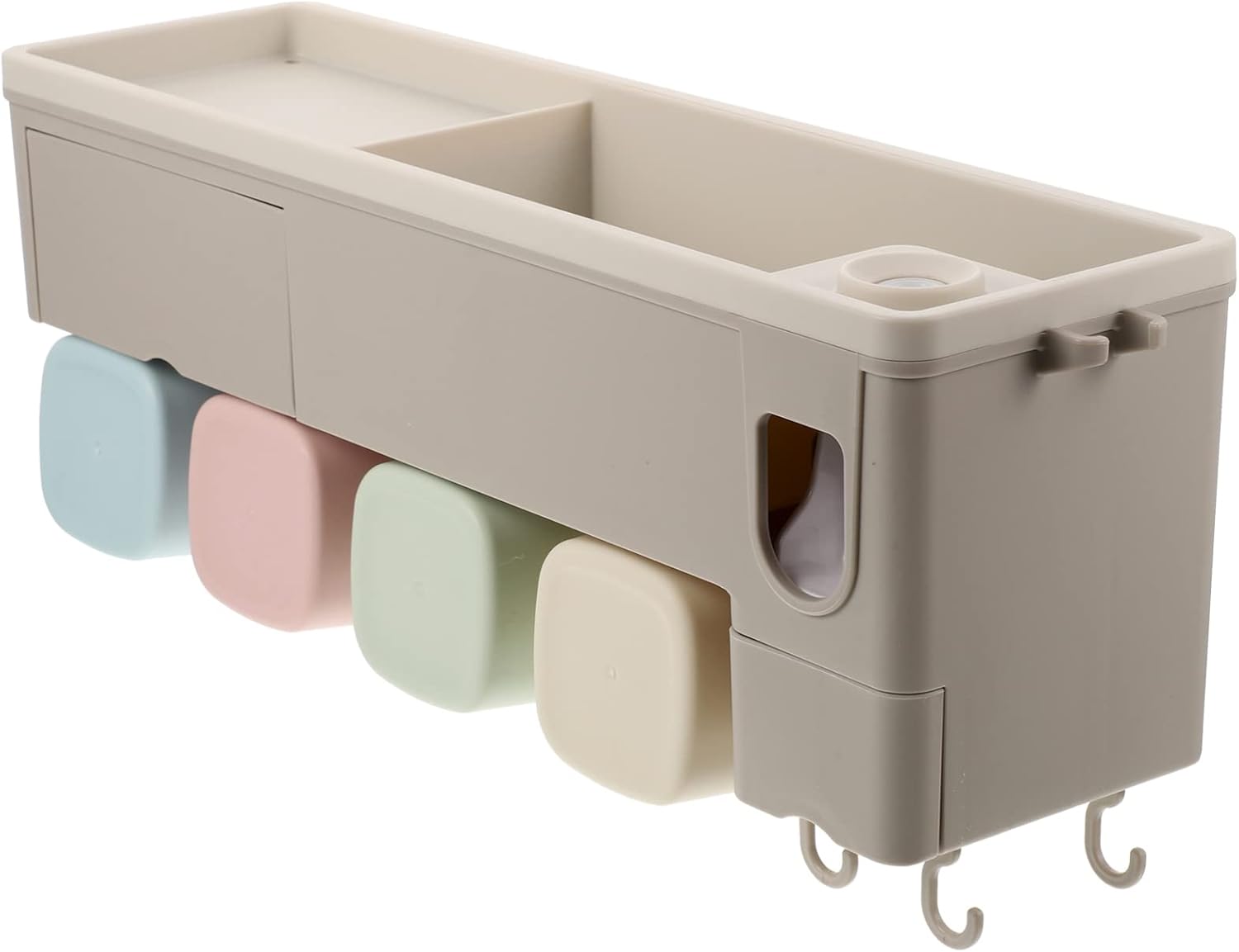 UPKOCH 1 Set Toothbrush Rack Toothpaste Dispenser Toothpaste Rack Cup Wall Toothbrush Shelf Home Storage Rack Automatic Toothbrush Razor Holder for Shower Wall Household pp Toothpaste Box