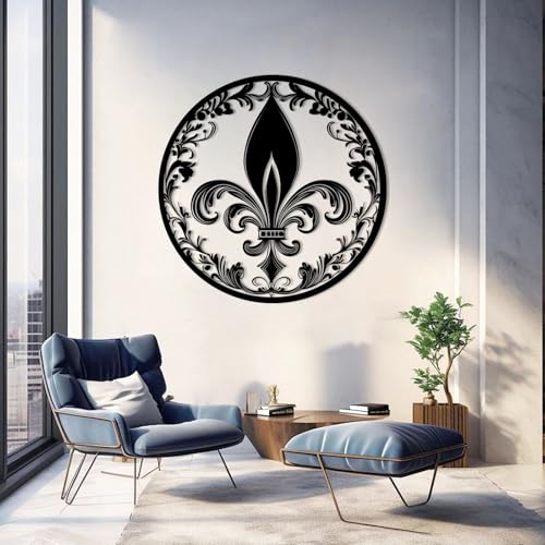 Fleur De Lis Metal Wall Decor, Vintage Fleur De Lis