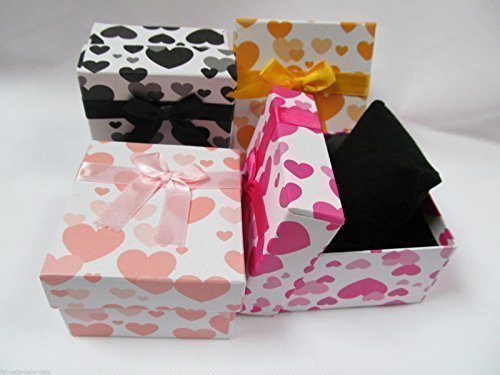 Fat-catz-copy-catz 5X Cute Hearts Square Shaped Jewellery Ring Necklace Bracelet Watches Gift Boxes Padded Insert