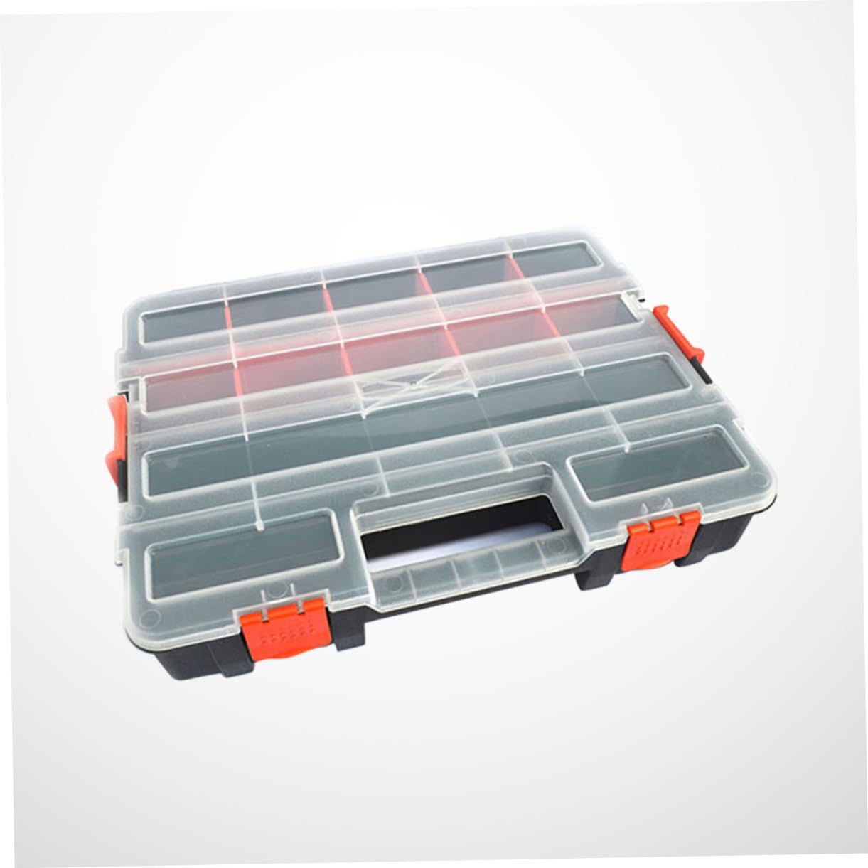 jojofuny Organizador Portátil Tapa de Plástico PP Divisores Removibles Caja de Almacenamiento de Tornillos y Asa Ergonómica para Componentes Electrónicos