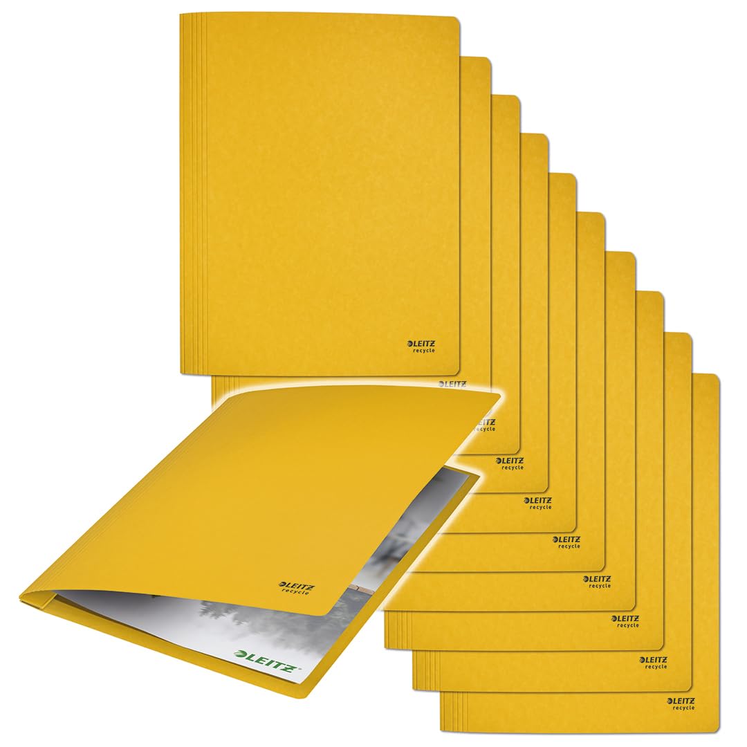 Leitz Recycle 39040015 A4 File Folder, Pack of 10, for 250 Sheets