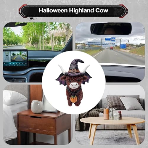 Statue de vache Highland compacte pour décorer un petit espace
