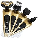 Electric Shaver Razor for Men Rechargeable Rotary for Shaving with Nose Trimmer Sideburns Trimmer Fa