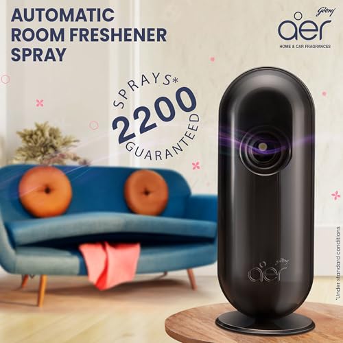 Image of Godrej aer Matic Kit (Machine + 1 Refill) - Automatic Room Fresheners with Flexi Control Spray | Lavender Bloom | 2200 Sprays Guaranteed | Lasts up to 60 days (210ml)