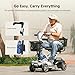 iScooter 20 Miles Long Range 4 Wheel Electric Mobility Scooter with 300 lb Capacity, Foldable Mobility Scooter for Adults/Seniors – Removable Battery, Dual Baskets, Cane Holder & Cup Holder