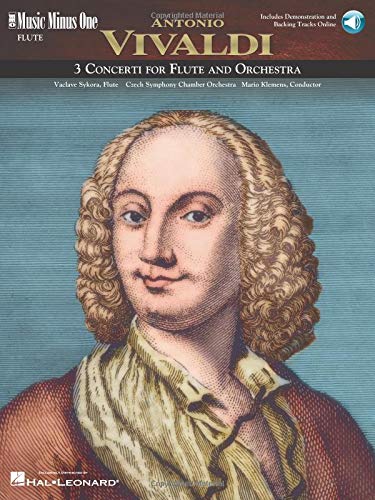 Vivaldi - 3 Concerti for Flute & Orchestra: D Major (Rv427); F Major (Rv434); G Major (Rv438): Music Minus One Flute (Music Minus One (Numbered))