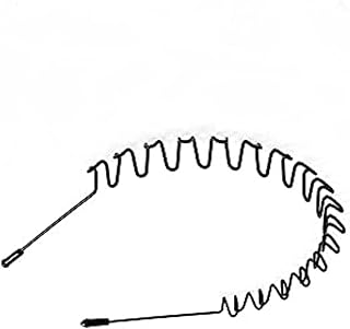 عصابات شعر معدنية للرجال والنساء، سوداء مموجة للجنسين