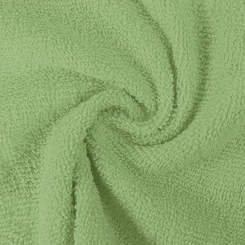 Image of Utopia Towels 12 Pack Premium WashCloths, 12x12 in, 100% Cotton, Sage Green | Highly Absorbent Soft Feel Lightweight Washcloths - Premium Ring Spun Cotton, Ideal for Bathroom, Spa, Gym & Face