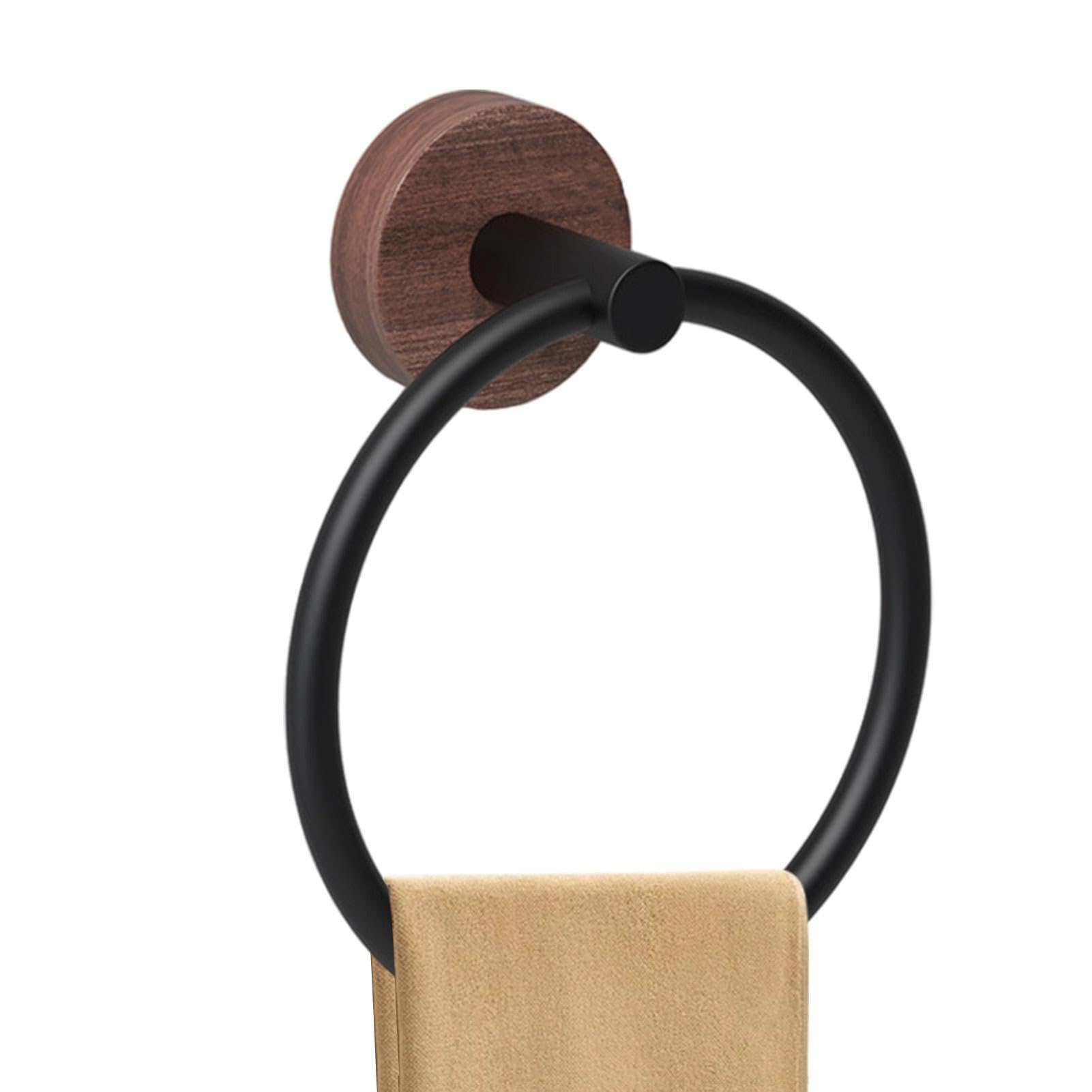 LMYSXAOZ Hand Towel Ring,Circular Rack | Walnut Ring, Wall Mounted Holder for Bathroom, No Punching
