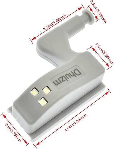 Miniatura 2 de 10 piezas de luz LED universales con sensor de luz LED para dormitorio, cocina, armario, lámpara de noche (blanco cálido)