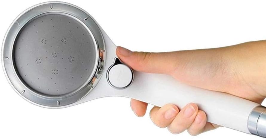 Adjustable Shower With Pause Switch Handheld Pressure Boost Water Saving Flow Rate Regulator Stop Valve Sprinklers Bathroom(E)