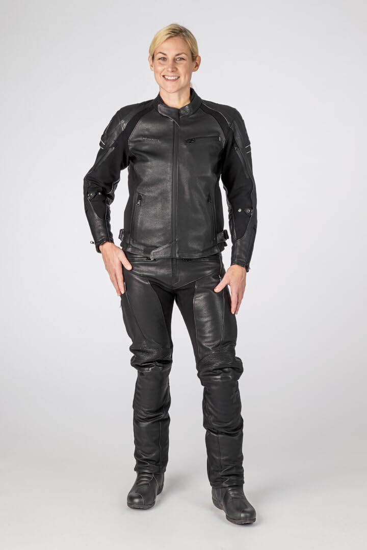 Risberg Damen Motorrad Lederjacke | Wetterfester Fahrkomfort