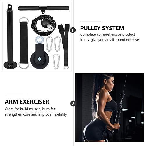 IMIKEYA Fitness LAT e Lift Pulley System Máquina de cabo de polia para força muscular, equipamento f
