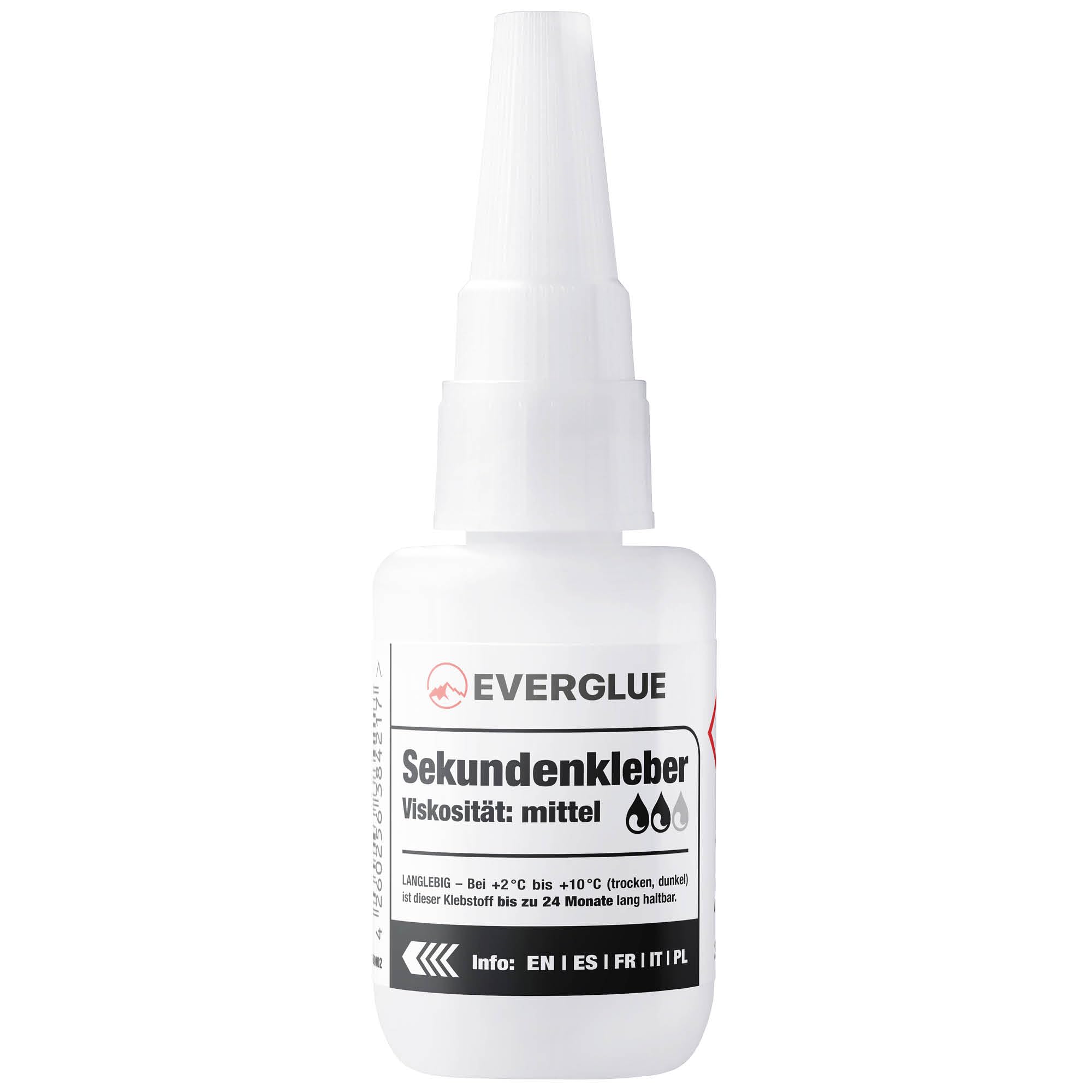 Everglue Sekundkleber mittelflüssig – Allzweck Klebstoff, 20 g
