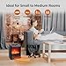 Comfort Zone Electric Mini Fireplace Space Heater with Realistic 3D Flame, Stay-Cool Body, Carry Handle, Overheat Sensor, and Safety Tip-Over Switch, Ideal for Home, Bedroom, & Office, 1,200W, CZFP1BK