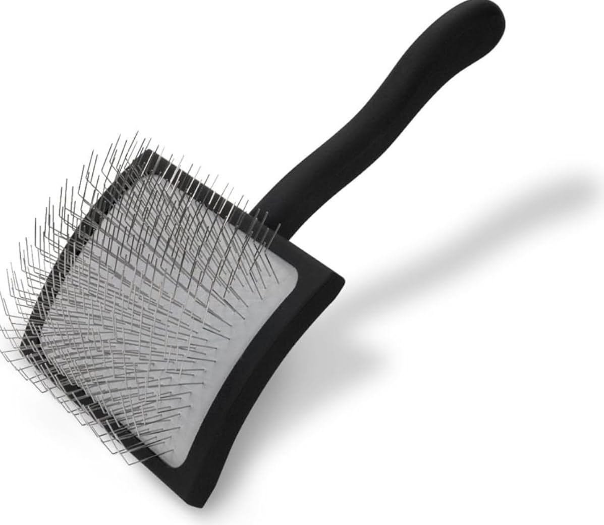 Dog Slicker Brushes For Grooming Handle with Steel pins (Black)