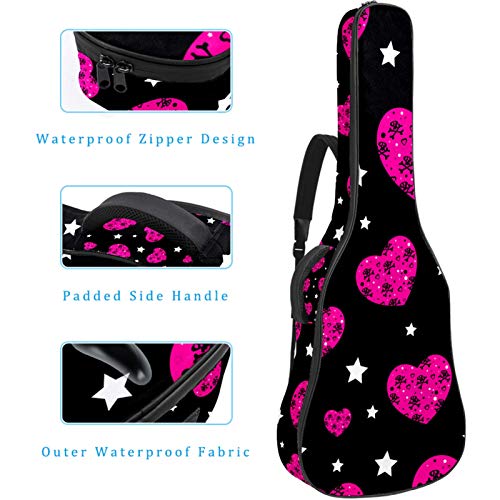 Housse pour Guitare Acoustique Étoiles amour rose Sac pour guitare électrique 10mm rembourré Housse pour Guitare… - Les Beatles, Paul McCartney, John Lennon, RIngo Starr, George Harrison Housse pour Guitare Acoustique Étoiles amour rose Sac pour guitare électrique 10mm rembourré Housse pour Guitare… – Image 5
