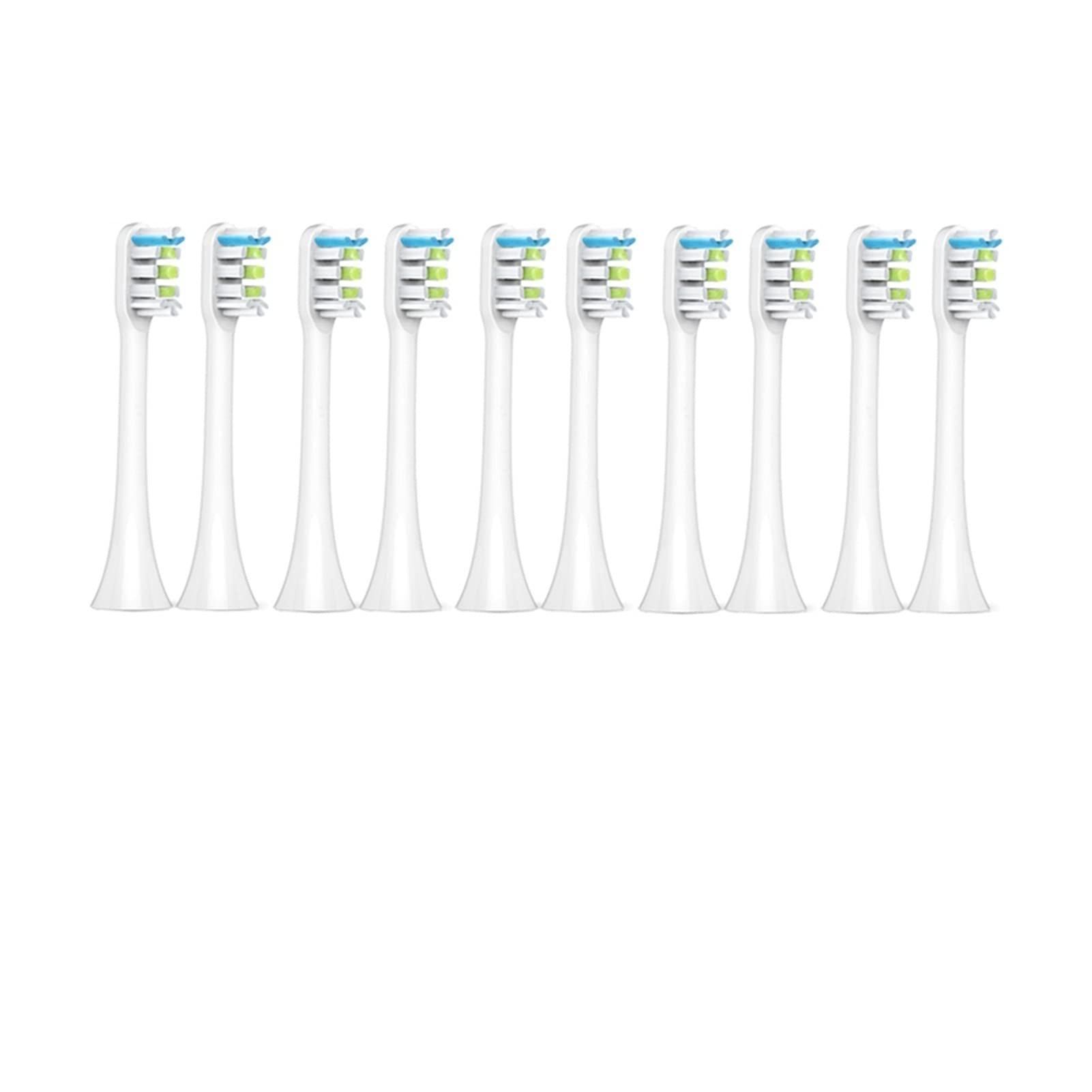 Replaceable Toothbrush Head Compatible with Xiaomi Soocas X5 X3 X3U SOOCARE Electric Toothbrush Soft Dupont Bristle Replacement Head 4/10pcs (Color : 10 White)