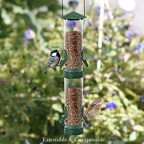 image for Twinkle Star Wild Bird Feeder Tube Feeder with Metal Handle Hanging fo