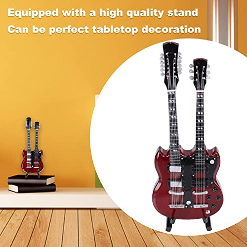 Modèle de guitare, modèle d’instrument de musique de mini guitare électrique élégante de guitare miniature en bois de 7… - Les Beatles, Paul McCartney, John Lennon, RIngo Starr, George Harrison Modèle de guitare, modèle d'instrument de musique de mini guitare électrique élégante de guitare miniature en bois de 7… – Image 4