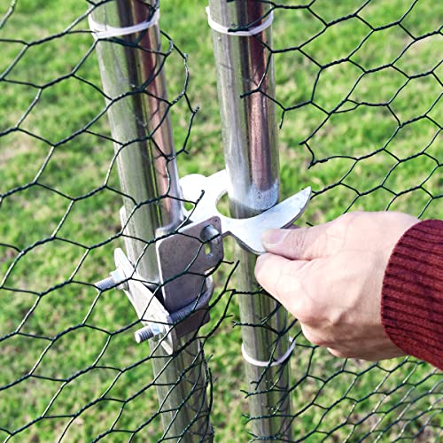 Giantex 20ft Large Metal Chicken Coop, Walk-in Chicken Run Poultry Cage with Waterproof Cover, Hen House Rabbits Habitat Farm Pen for Outdoor Backyard Farm (20 x 10 ft, Spire)