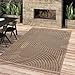 Produktbild Taracarpet Outdoor & Indoor Teppich wetterfest Borneo Premium Sisal-Jute-Optik Natur für Wohnzimmer, Küche, Balkon, Wintergarten Welle beige 120x160 cm