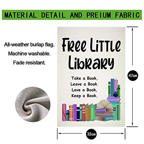 Chengxun HYQ0815 Free Little Library Sign Flag Vertical Double Sided Garden Flag thumb #4