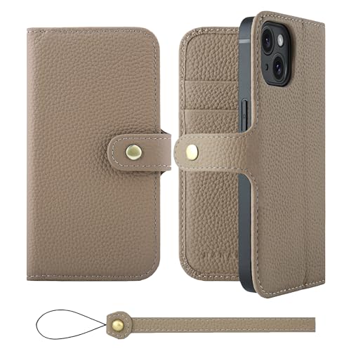 HANATORA for iPhone 15 �P�[�X �蒠�^ �{�v �X�}�z�P�[�X �X�}�z �X�^���h �X�g���b�v �t�� �V�������N�J�[�t���U�[ �x���g���� �}�O�l�b�g�Ȃ� �O���[�W�� H0XB-15-Grege �M�t�g �a���� ���� �j�� �ޏ� ���ꂳ�� ��
