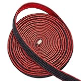 OLYCRAFT - Cordón Ito Sageo de 3 m de seda negra y roja de 1,4 cm de ancho para mango de espada (Tsukamaki). Cordón decorativo para vaina de sable de Samurai japonés (Tsuka).