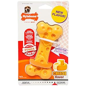 Nylabone Dura Power Chew, Extreme kauwbot met smaakgaten, kaassmaak, voor middelgrote honden tot 16 kg