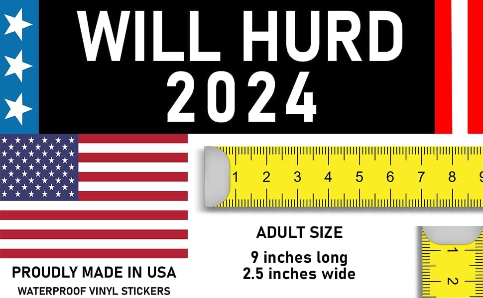 Miniatura 3 de Will HURD 2024 Sticker HURD for President Bumper Sticker Elect Will HURD Decal