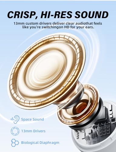 Image of New Version Wireless Gaming Earbuds, 20ms Ultra Low Latency, 2.4GHz + Bluetooth 5.3 Dual Mode, ENC Mic, USB-C Dongle Compatible with PS5 /PS4, Meta Quest 3 /3S /2, Steam Deck, PC & Mobile - White