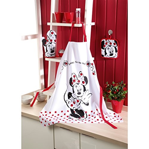 Tex idea Das Geschenk für Walt Disney Minnie Mouse Fan: Kochschürzenset mit Minnie Maus Mini Miny Schürze 65% Polyester… - Image 4