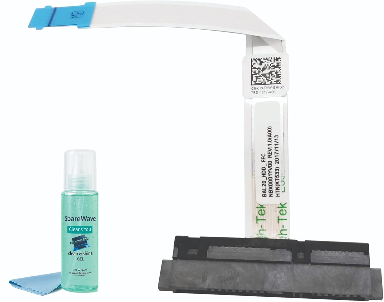 HDD Cable For hard drive disk cable connector for DELL Inspiron 5565 5567 15-5565 15-5567 5570 3584 3501 3401 5575 0P4TVW BAL20. Comes with Complimentary Laptop Clean & Shine Gel