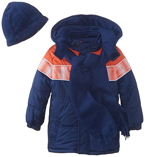 iXtreme Little Boys' Color Block Digi Print Jacket Hat and Scarf