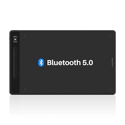 HUION Inspiroy Giano G930L Grafiktablett Bluetooth, mit Intelligentem Mini-LCD-Bildschirm und Batterielosem PW517-Stift mit 8192 Druckstufen, 13,6 Zoll Kabelloses Zeichentablett für Designer Künstler - G930L(13,6 x 8,5 Zoll)