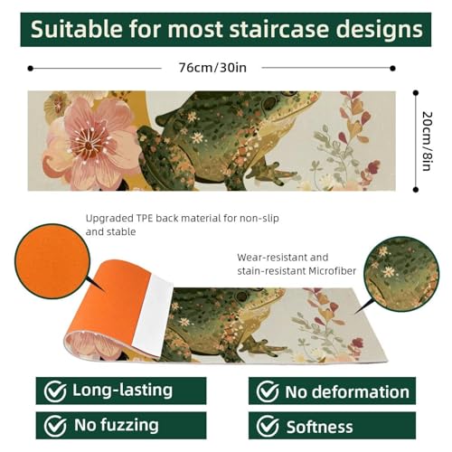 Tapis d escalier boho pour la sécurité des aînés et des chiens