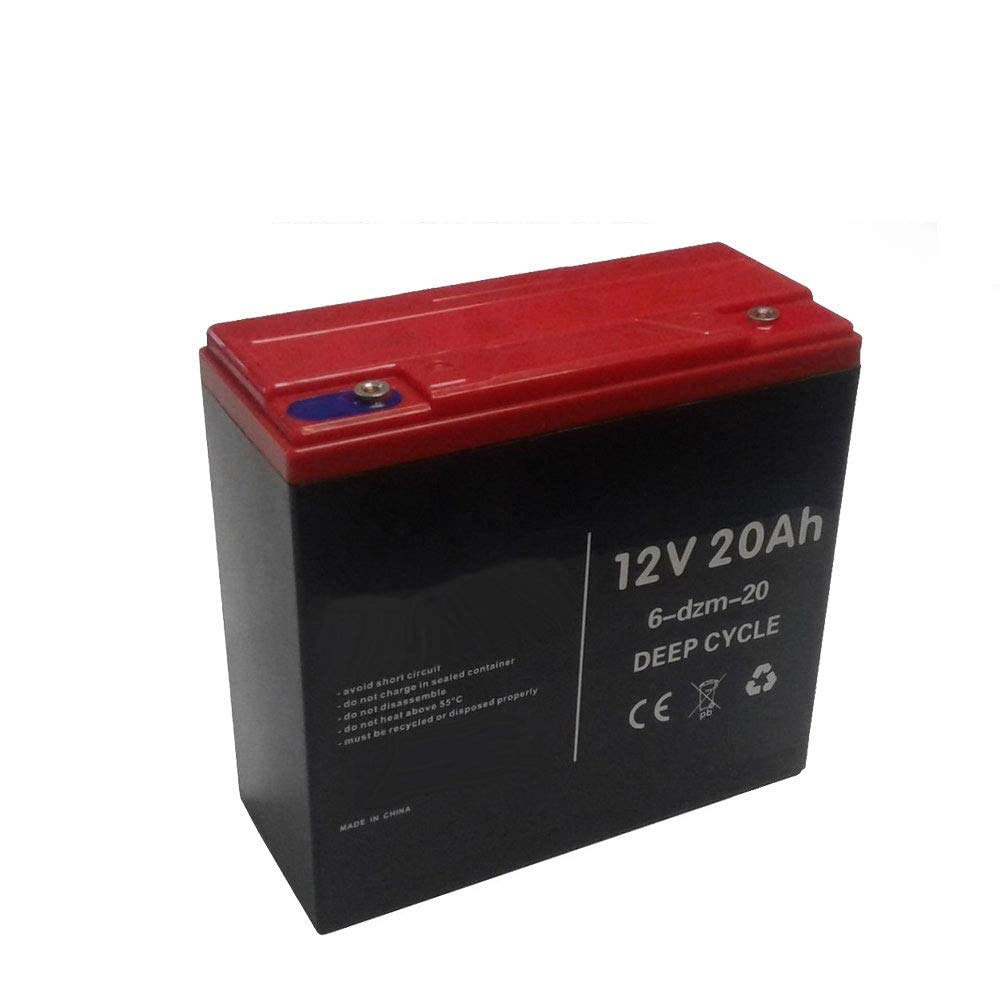 BATTERIA RICARICABILE AL PIOMBO 12V 20AH DEEP CYCLE CICLICA PER BICI BICICLETTE ELETTRICHE SCOOTER CARROZZINE ELETTRICHE 6DZM20 6-DZM-20 USO CICLICO CARRELLI ELETTRICI MOTORI TRAZIONE ELETTRICA