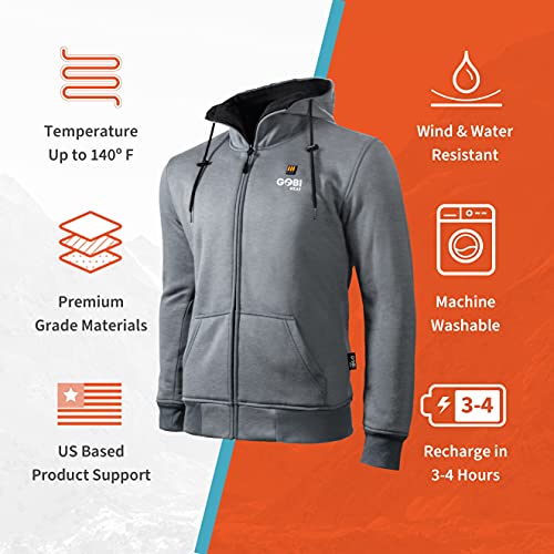 Ridge Men’s Heated Hoodie - 10 hrs of Heat | With Battery & Charger | Machine Washable4