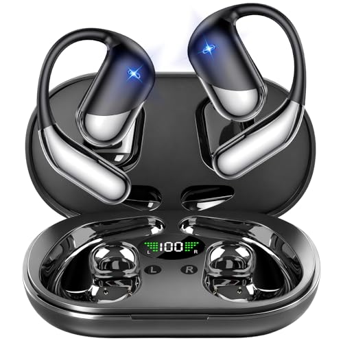 Open Ear Clip Wireless Earbuds Bone Conduction Headphones...