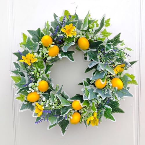 Couronne de citrons artificiels, l'esprit des vacances en Italie sur votre porte d'entrée - 4