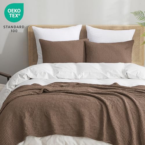 Phf Ultra Soft Waffle Weave Pillowcases Standard Size 20 Inch X 26 Inch 2 Pack, No Insert, Breathable Skin-Friendly Pillow Shams thumb #1