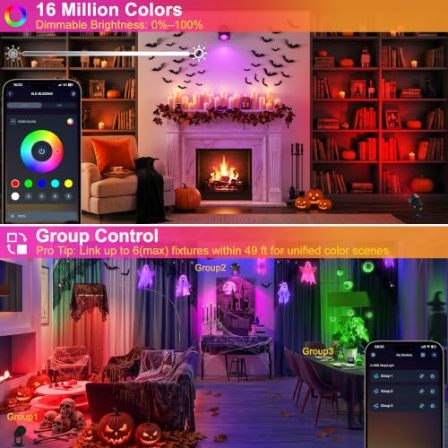 T-SUN Smart RGBW Spot Lights Indoor, Uplights Indoor Spotlights with Remote - image 6