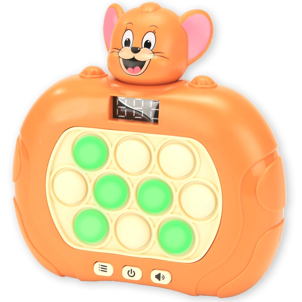 Quick Push Bubble Game for Kids & Adults,Mini-Handheld Fast Speed Push Game,Relieving Stress Pop Fidget Game Toys for Boys, Girls, Teens (Display Screen-Mouse)