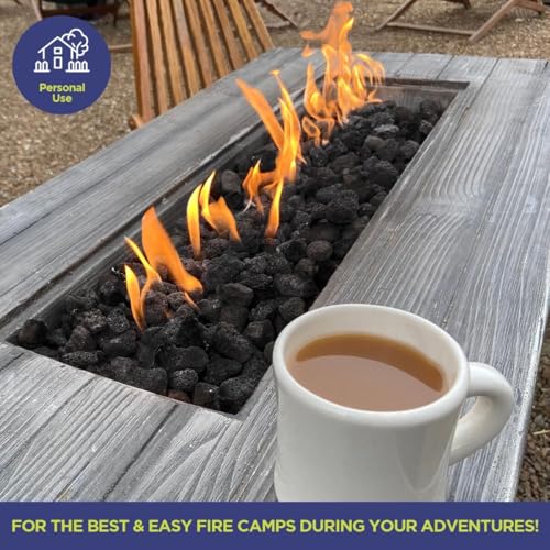 Image of American Fire Products | Medium Lava Rock, 1 /2 inch - 1 inch | Use in Fireplace, Fire Pit or Bowl | Outdoor & Indoor Volcanic Rock for Natural Gas or Propane Fires | Decorative Landscaping | 10 lb Bag