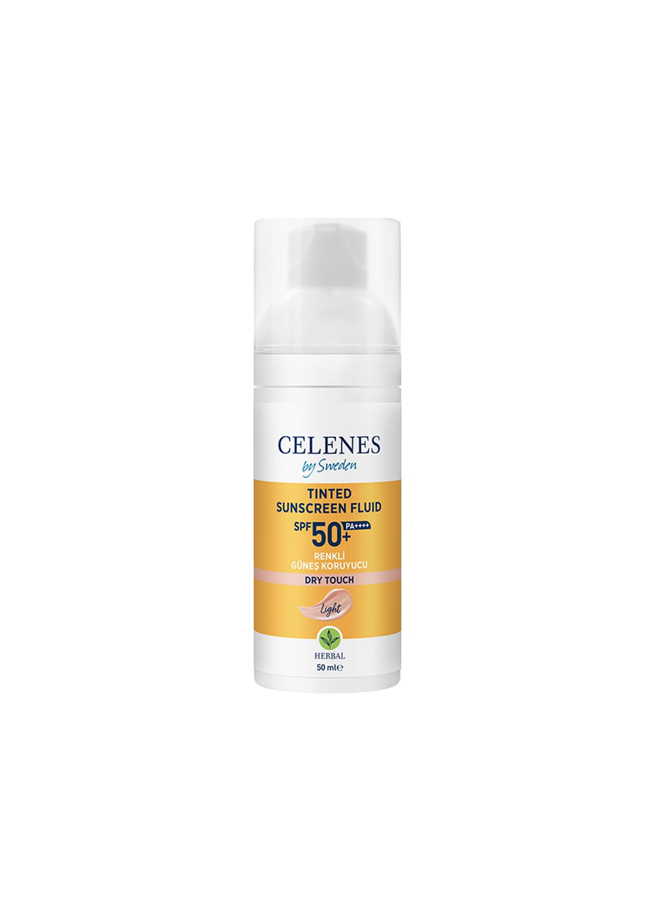 Celenes By Sweden Herbal Renkli Güneş Koruyucu Dry Touch Light 50 Spf