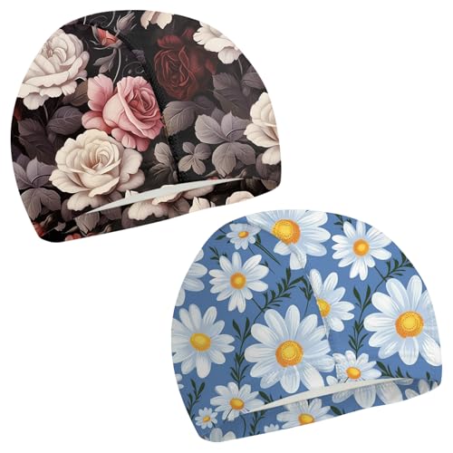 Zewurtuw bonnet bain tissu 2pc élastique confortable